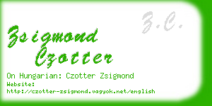 zsigmond czotter business card